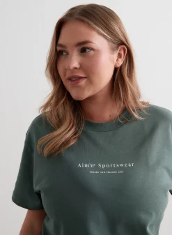 T-skjorter|T-shirts Til Hverdags^AIM’N Serif Boxy T-shirt Sage