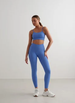 Treningstights|Ribbete Tights^AIM’N Ribbed mless Tights Sea
