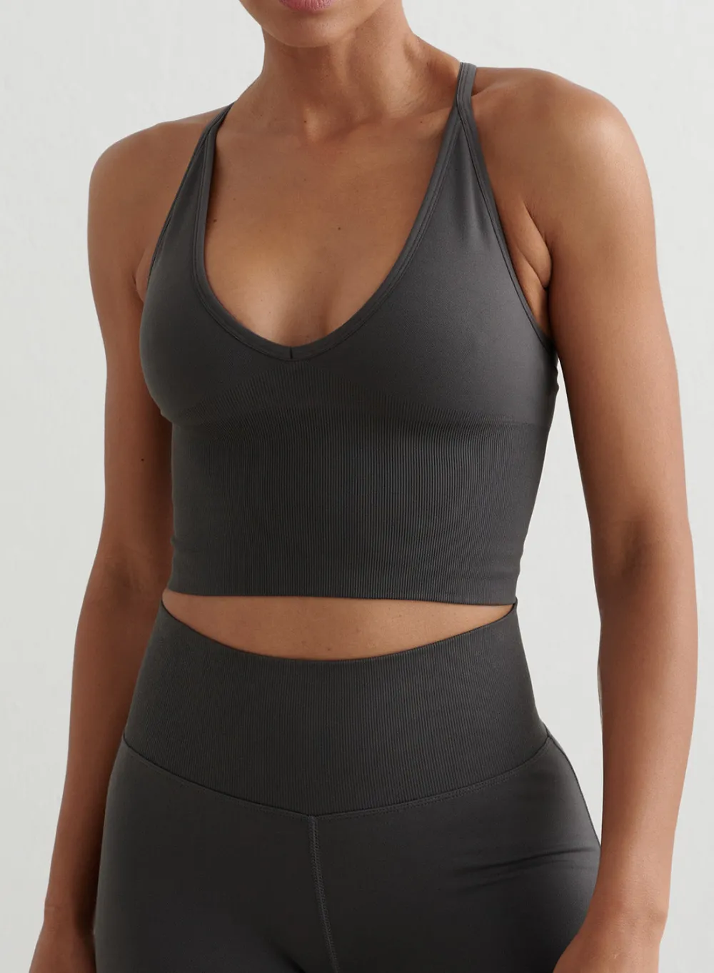 Tank Tops Og Trenings Tank Tops|Seamless Tank Tops^AIM’N Shape Seamless Cross Back Bralette Shadow grey