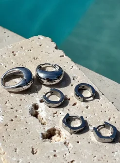 Vanntette Smykker^AIM’N Waterproof Drop Hoop Earrings Silver