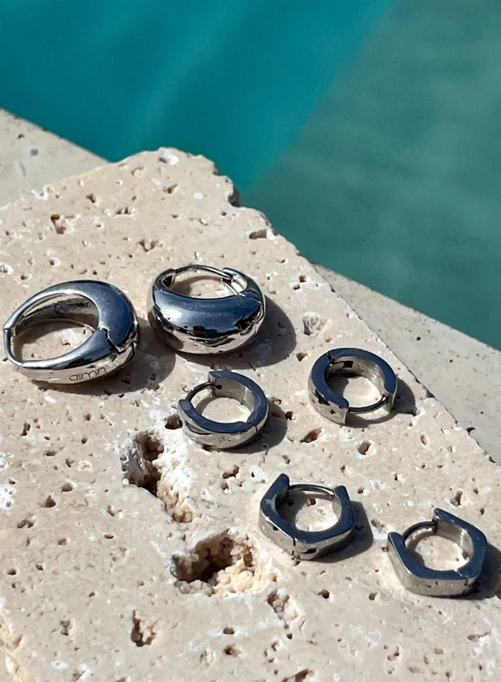 Vanntette Smykker^AIM’N Waterproof Drop Hoop Earrings Silver