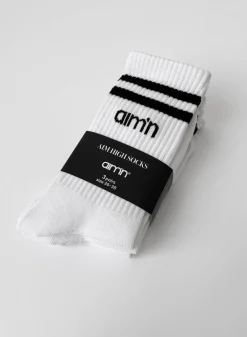 Sokker^AIM’N Aim High Socks 3-pack White
