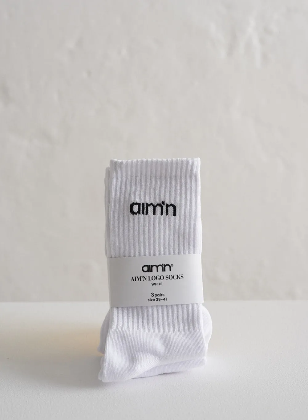 Sokker^AIM’N Aim'n Logo Socks 3-pack White
