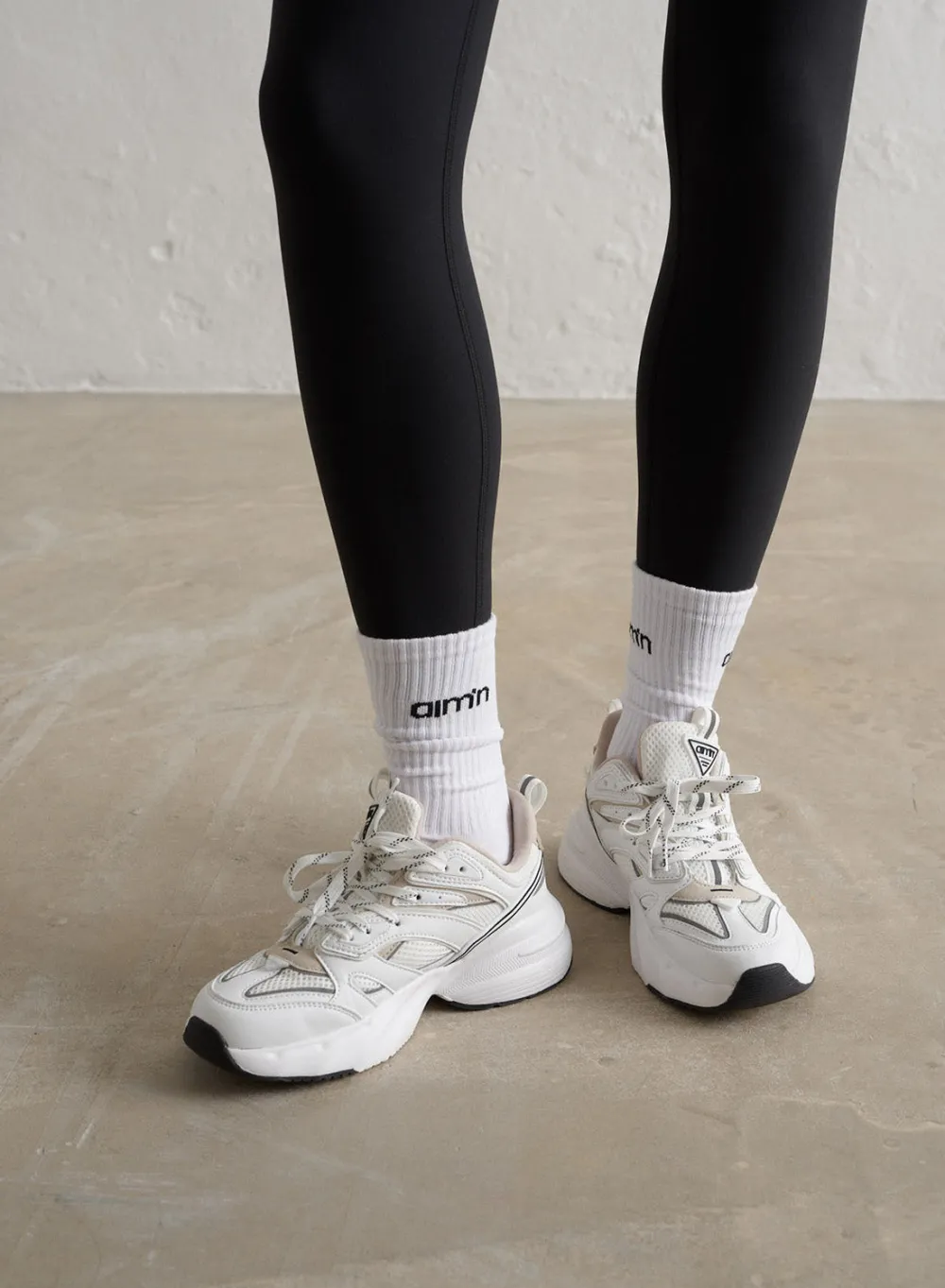 Sokker^AIM’N Aim'n Logo Socks 3-pack White