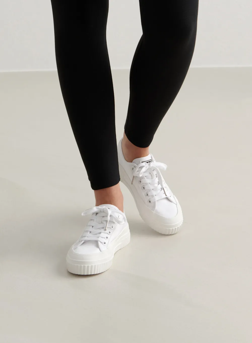 Sneakers^AIM’N Cotton Canvas Sneakers White