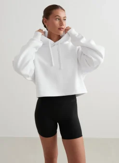 Crop Topper|Sweatshirts^AIM’N White Cropped Hoodie