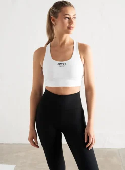 Core Material Sports Bras^AIM’N Edge Core Racerback Bra White