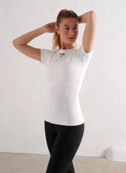T-skjorter|Trenings-T-shirts^AIM’N Edge Core Short Sleeve White