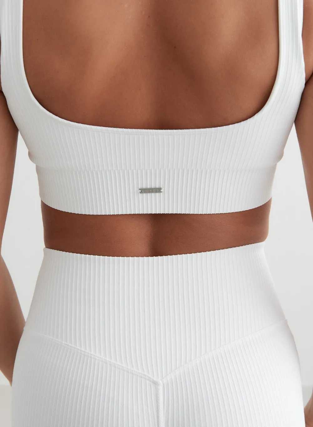 Ribbed Sports Bras|Seamless Sports Bras^AIM’N Ribbed Seamless Bra White