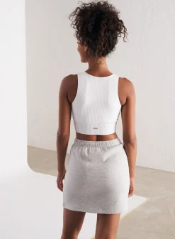 Tank Tops Og Trenings Tank Tops|Crop Topper^AIM’N Ribbed Seamless Crop Top White