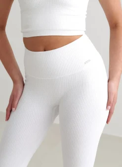 Treningstights|Ribbete Tights^AIM’N Ribbed Seamless Tights White