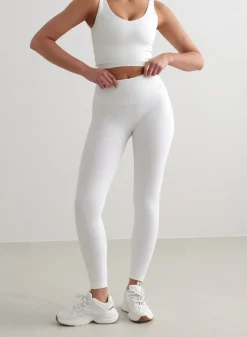 Treningstights|Ribbete Tights^AIM’N Ribbed Seamless Tights White