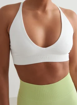Seamless Sports Bras^AIM’N Shape Seamless Cross Back Bra White