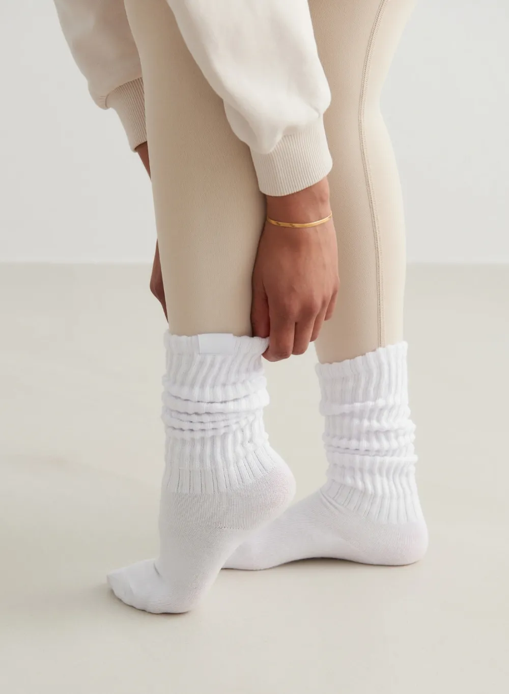Sokker^AIM’N Slouch Socks White
