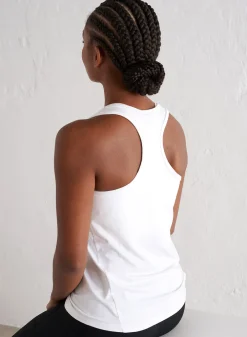 Tank Tops Og Trenings Tank Tops|Workout Tank Tops^AIM’N Soft Basic Racerback Tank White